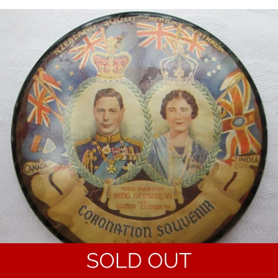 King George VI 1937 Coronation Compact Mirror